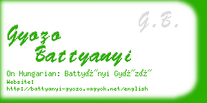 gyozo battyanyi business card
